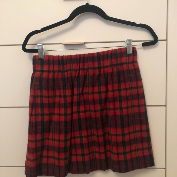 J.Crew Wool Plaid Mini Skirt 00 - Picture 1 of 1
